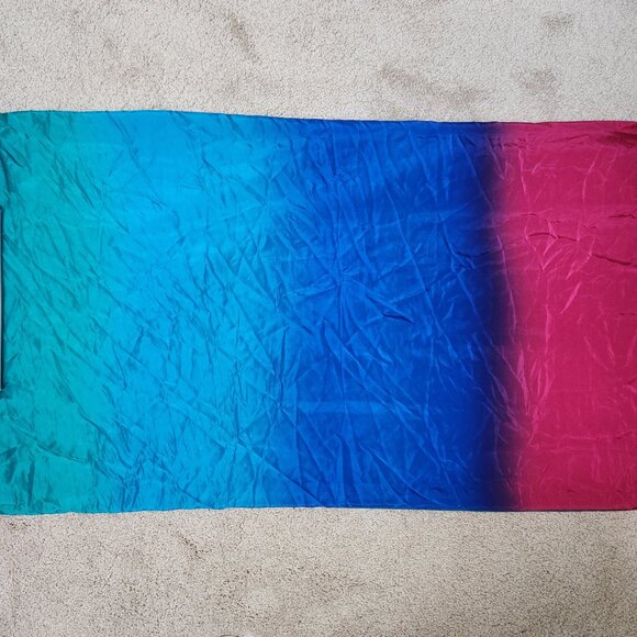 Large scarf Green/Blue/Purple/Pink - Picture 1 of 5
